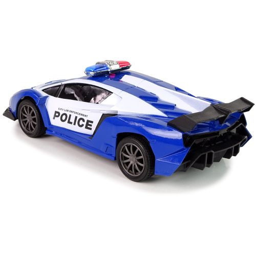 Auto na daljinsko upravljanje Police Racing 1:16 LED - plavi slika 3