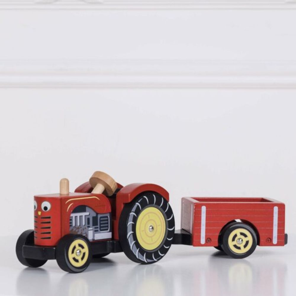 Le Toy Van Drveni traktor sa prikolicom Bertie slika 2
