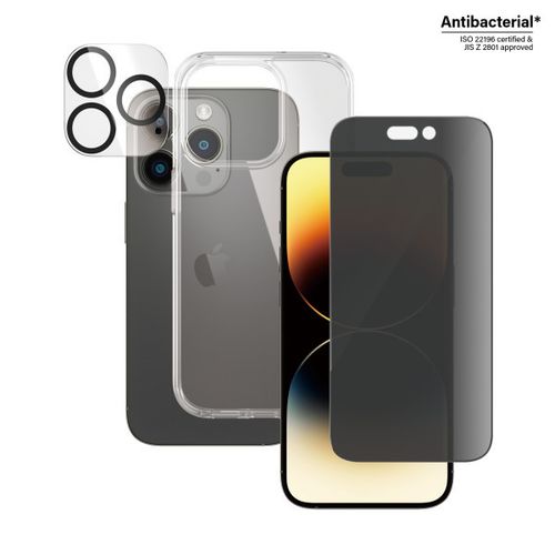 PanzerGlass iPhone 14 Pro Bundle (UWF Privacy zaštitno staklo, futrola, zaštita za kameru) slika 1