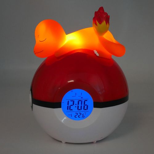 Pokemon Charmander Pokeball lamp alarm clock slika 8