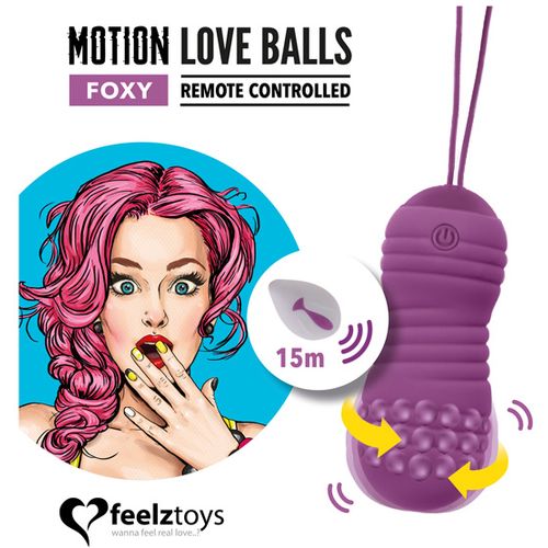 Vibracijsko jaje FeelzToys - Motion Love Balls Foxy slika 3