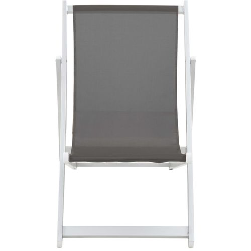 Sklopive stolice za plažu od aluminija i tekstilena 2 kom sive slika 29