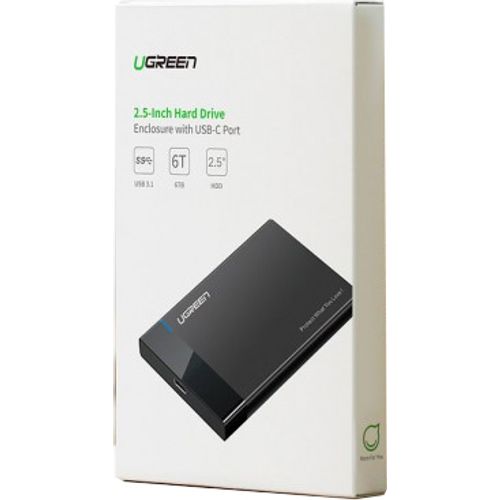 Ugreen kutija za 2.5'' HDD s USB-C priključkom, crna slika 2