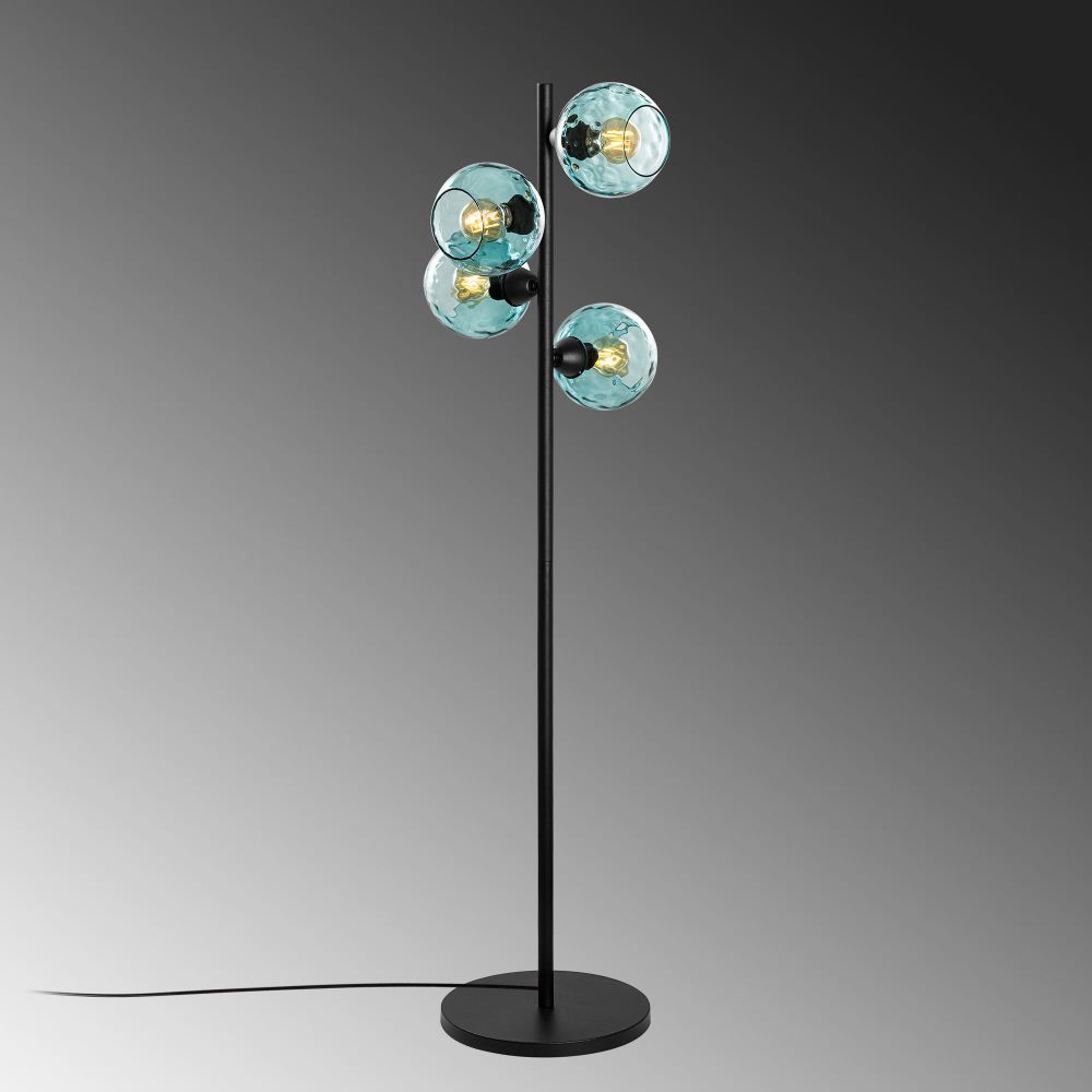 Podna Lampa Benek 15-14532 - Plava i Crna slika 6