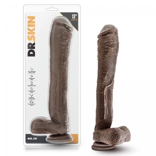 Dildo XL Dr. Skin - Mr. Ed, 33 cm, tamno smeđi slika 6