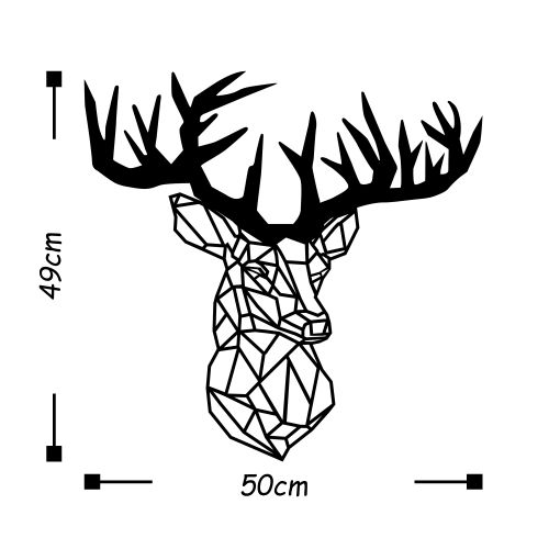 Wallity Metalna zidna dekoracija, Deer3 slika 3