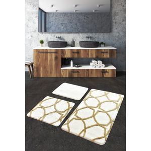 Bonne - Gold Multicolor Bathmat Set (3 Pieces)