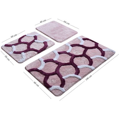 Colourful Cotton Set akrilnih kupaonskih prostirača (3 komada) Elegant slika 3