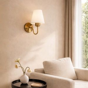 Zidna Lampa 242434 - Zlatna i Ecru