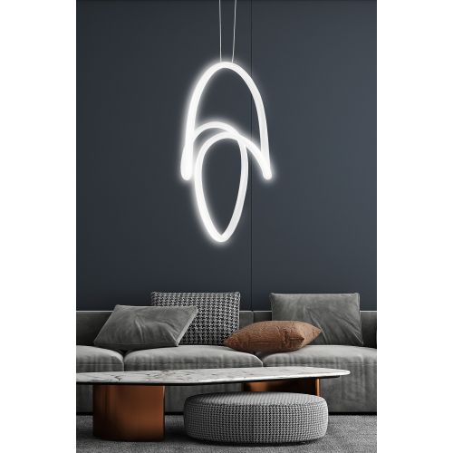 Yin Yang White - White Light White Chandelier slika 1