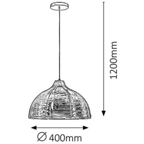 Rabalux Oz Visilica E27 60W srebro Moderna rasveta slika 2