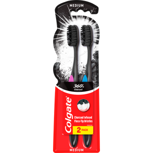 Colgate četkica za zube 360° Charcoal 1+1