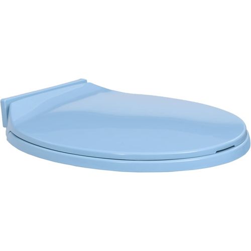 Toaletna daska s mekim zatvaranjem plava ovalna slika 10