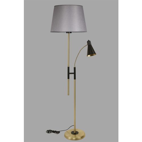 Forza Eskitme Lambader Pramit Hasır Gri Abajurlu Grey Floor Lamp slika 2