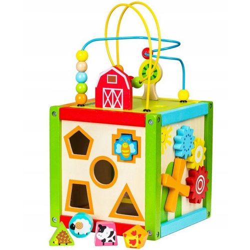 ECO TOYS Edukativna drvena kocka slika 1