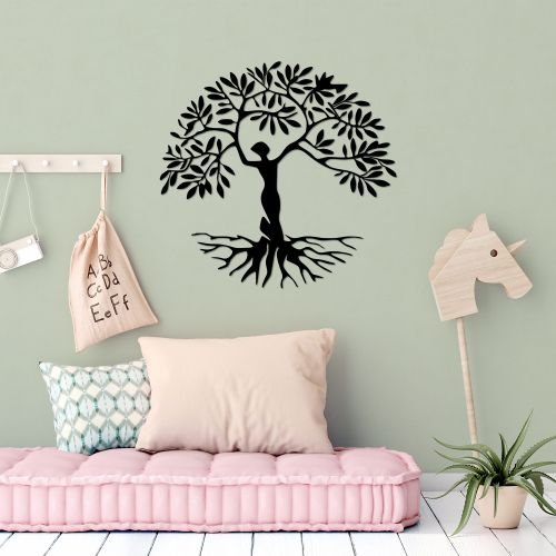 Wallity Metalna zidna dekoracija, Woman Tree slika 1