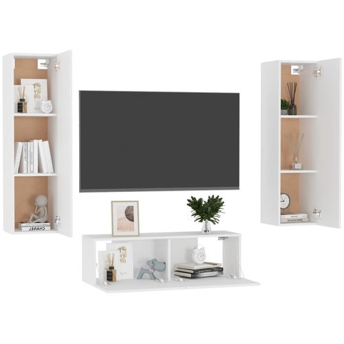 3-dijelni set TV ormarića bijeli od iverice slika 3