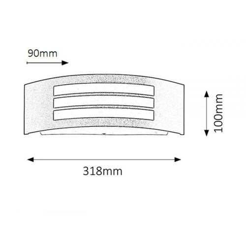 Roma gardenE27 14W mat crno ensave IP44 (8409) slika 2