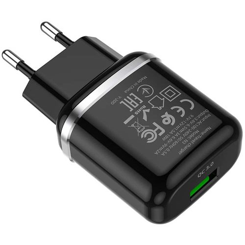 Hoco - Zidni punjač Special (N3) - USB-A 18W 3A s kabelom USB-A na USB Type-C 1m - crni slika 5