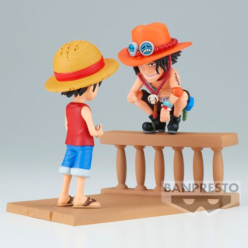 One Piece Monkey D Luffy & Portgas D Ace World Collectable Log Stories figure 8cm slika 4