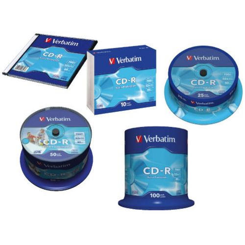 CD-R Verbatim 700 MB/80min 52x, spindle, 100/1, 43411 slika 1
