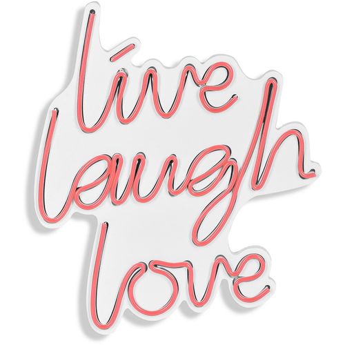 Wallity Ukrasna plastična LED rasvjeta, Live Laugh Love - Pink slika 15