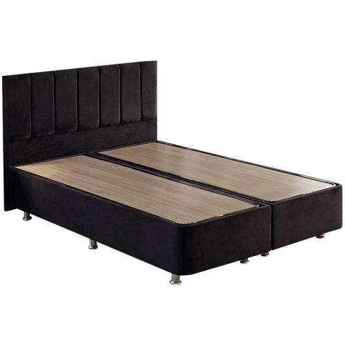 Woody Fashion Podnožje i uzglavlje duplog kreveta, Crno, Ela Double - Black (180 x 200) slika 3
