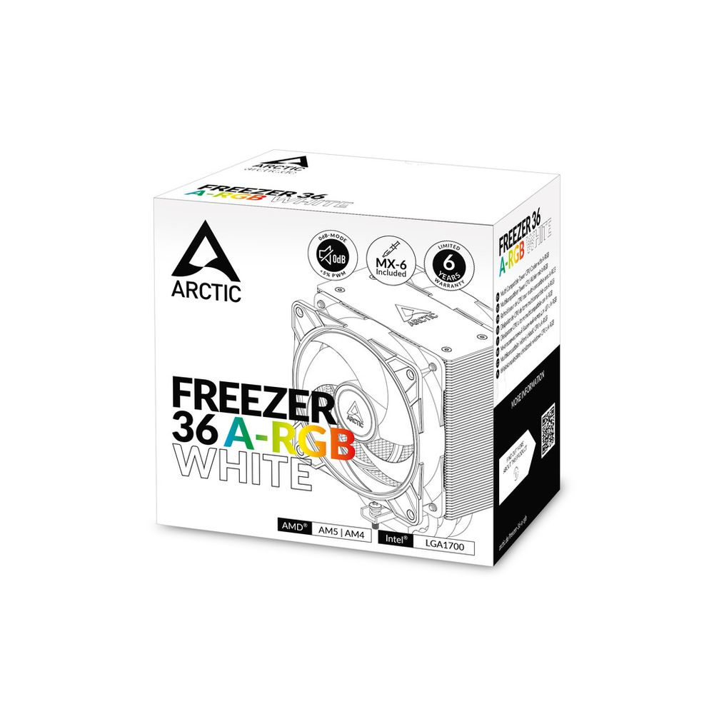 Arctic Freezer 36 A-RGB White CPU cooler, 1700, AM4, AM5 slika 3
