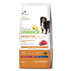 Trainer Natural Sensitive Adult No Gluten Jagnjetina Medium/Maxi 12 kg