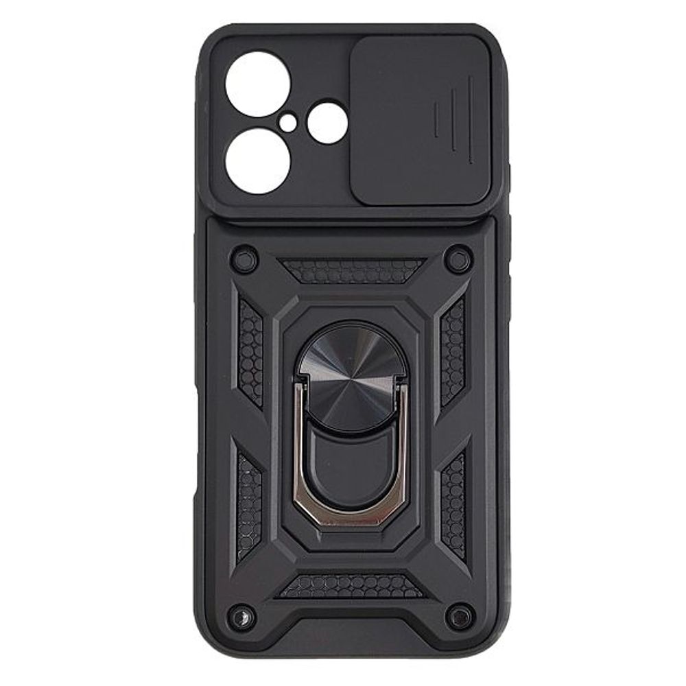 MM TPU IPHONE 16 - ANTI-SHOCK WITH RING crna slika 1