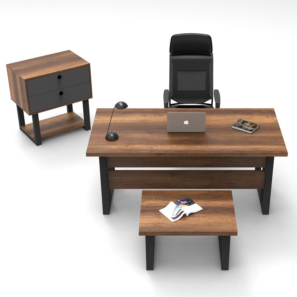 Mn08-Ba Baroque Anthracite Set Uredskog Namještaja slika 2