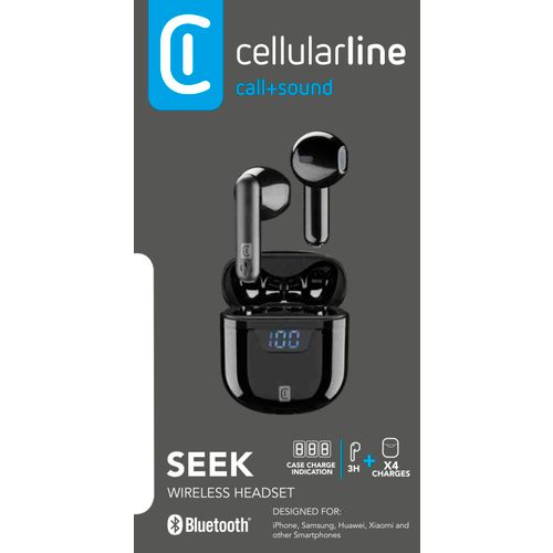 Cellularline slušalice BT TWS Seek black slika 2