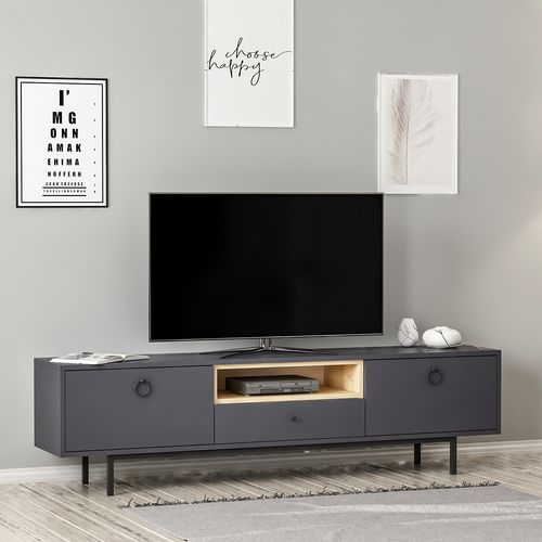 Naturel - Anthracite Anthracite TV Stand slika 1