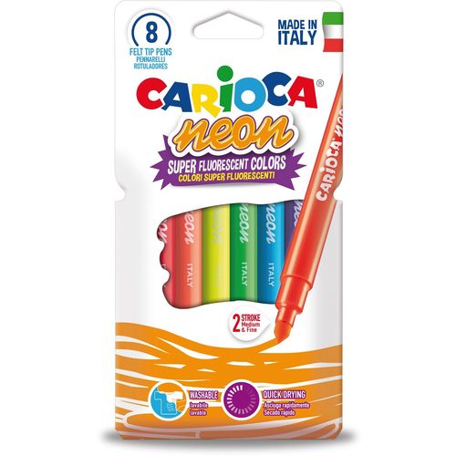 CARIOCA flomasteri Neon Super Fluorescent 8 boja  slika 1