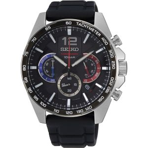 Muški sat Seiko SSB347P1 - Crni Kvarcni Ručni Sat