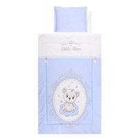 LORELLI RANFORCE 4-dijelni Set Posteljine Little Bear Blue (za krevetić min. 120 x 60 cm)