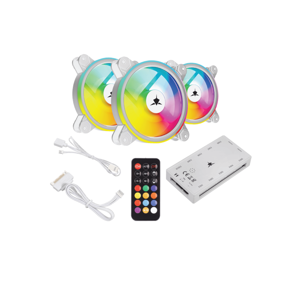 WHITE SHARK Ventilator GCF-S028-005 NEBULA-2 / ARGB KIT, bijeli slika 9