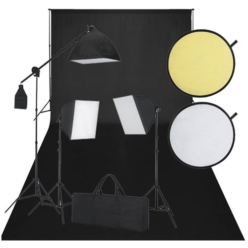 Studio Kit: Crna Pozadina, 3 Svjetla i Reflektor slika 47
