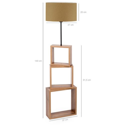 AYD - 2902 Light Brown Wooden Floor Lamp slika 3