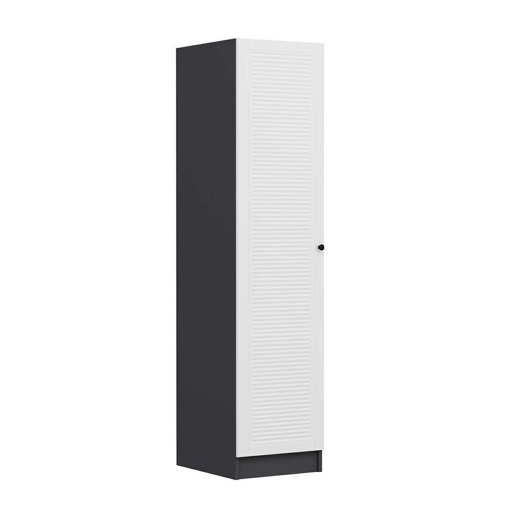 Minar Kale - 8711 Bijela i Antracit Ormar slika 1