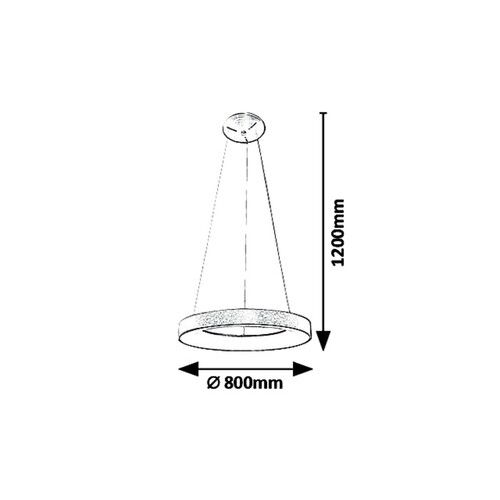 Rabalux Carmella,visilica,LED 80W,zlatna/bela slika 3