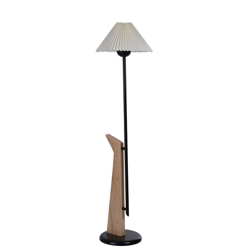 Opviq Podna lampa 654, krem, crna, hrast slika 2