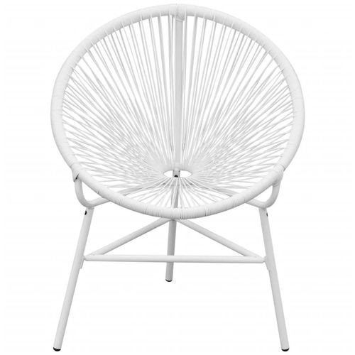 Vrtna okrugla stolica poliratan bijela slika 15