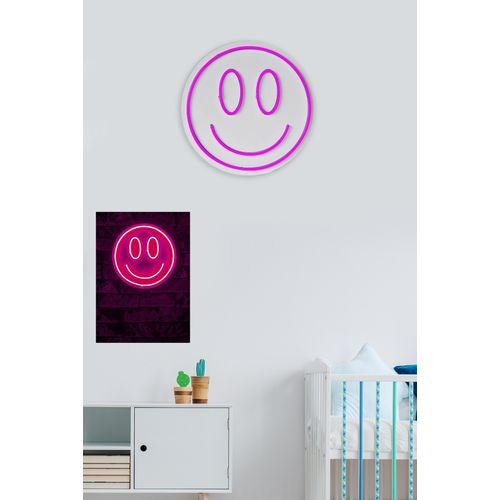 Wallity Ukrasna plastična LED rasvjeta, Smiley - Pink slika 11