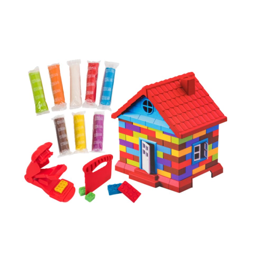 GLOBO Morbi Dough Set Kreativna kuća + Plastelin 80g, 8kom slika 2