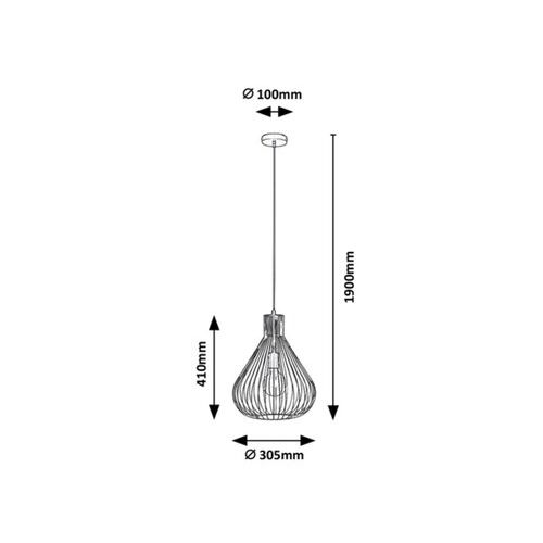 Rabalux Zille,visilica E27 1x40W,m. slika 2