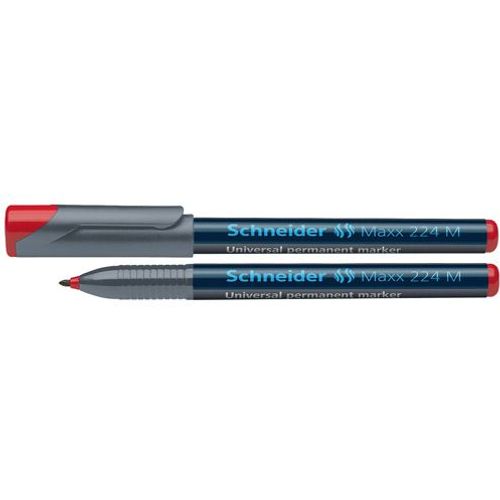 Flomaster Schneider, permanent marker, OHP Maxx 224 M, 1 mm, crveni slika 2