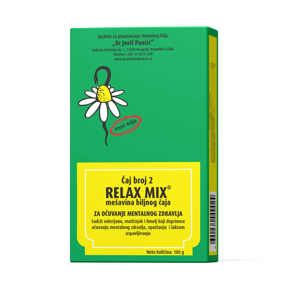 RELAX MIX – Mešavina Biljnog Čaja za Očuvanje Mentalnog Zdravlja slika 1