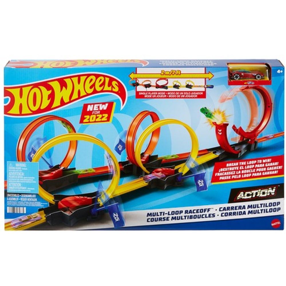Hot Wheels Action Milti-Loop Raceoff Staza sa višestrukim petljama i autićem slika 8
