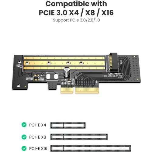 Ugreen M.2 PCIe NVME na PCIe 3.0 x4 x8 x16 adapter - kutija slika 8